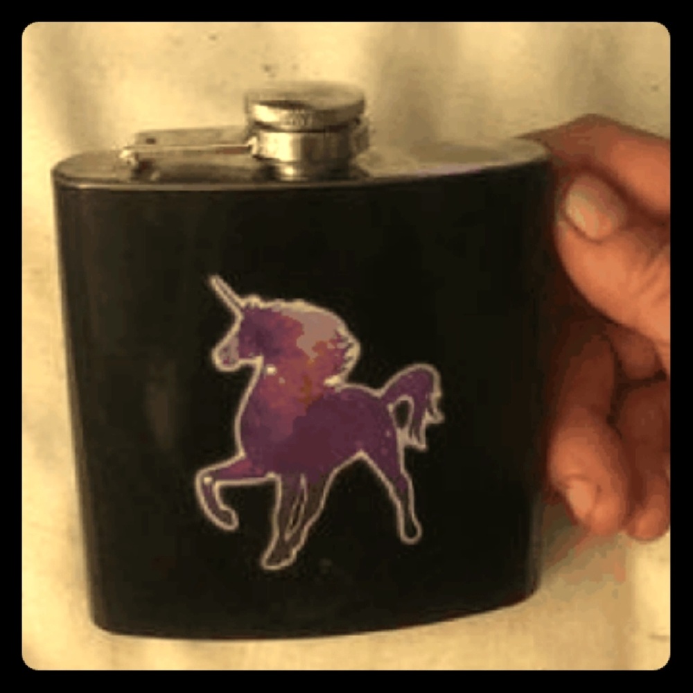 Descrete Unicorn 6oz Flask